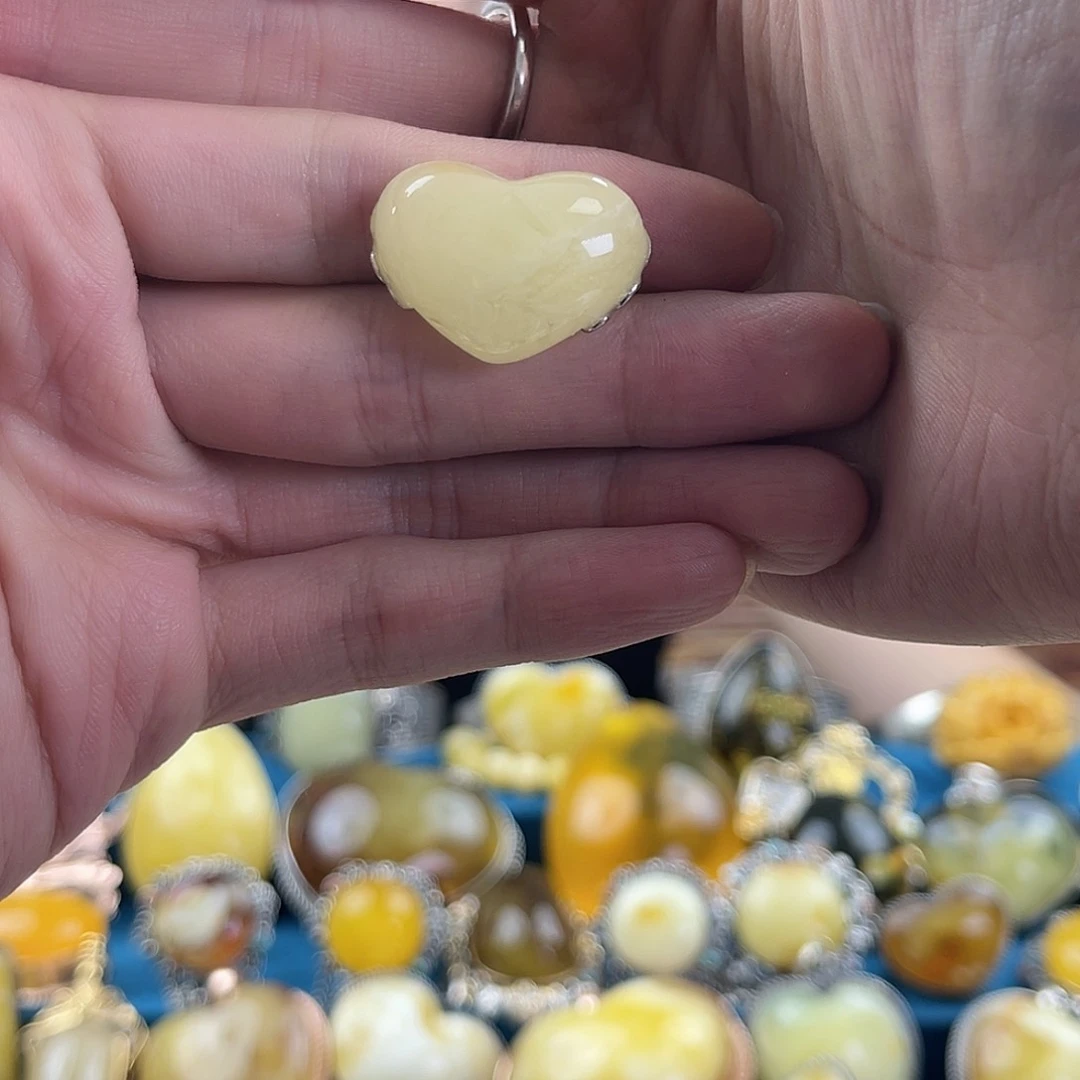 银S925镶嵌蜜蜡裸石蜜蜡