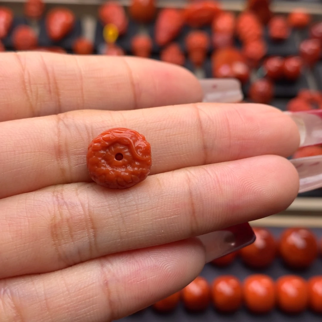 【闪购商品】南红玛瑙龙扣11mm➕未镶嵌