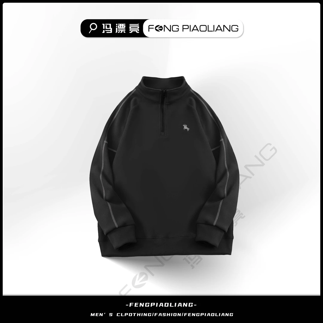 【策马奔腾加绒加厚立领卫衣】99403冬季舒适保暖潮流情侣款