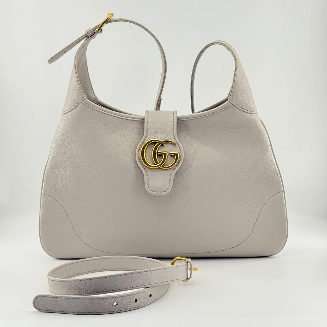 99新 GUCCI/古驰 奶白色hobo 腋下包 99新B042417961