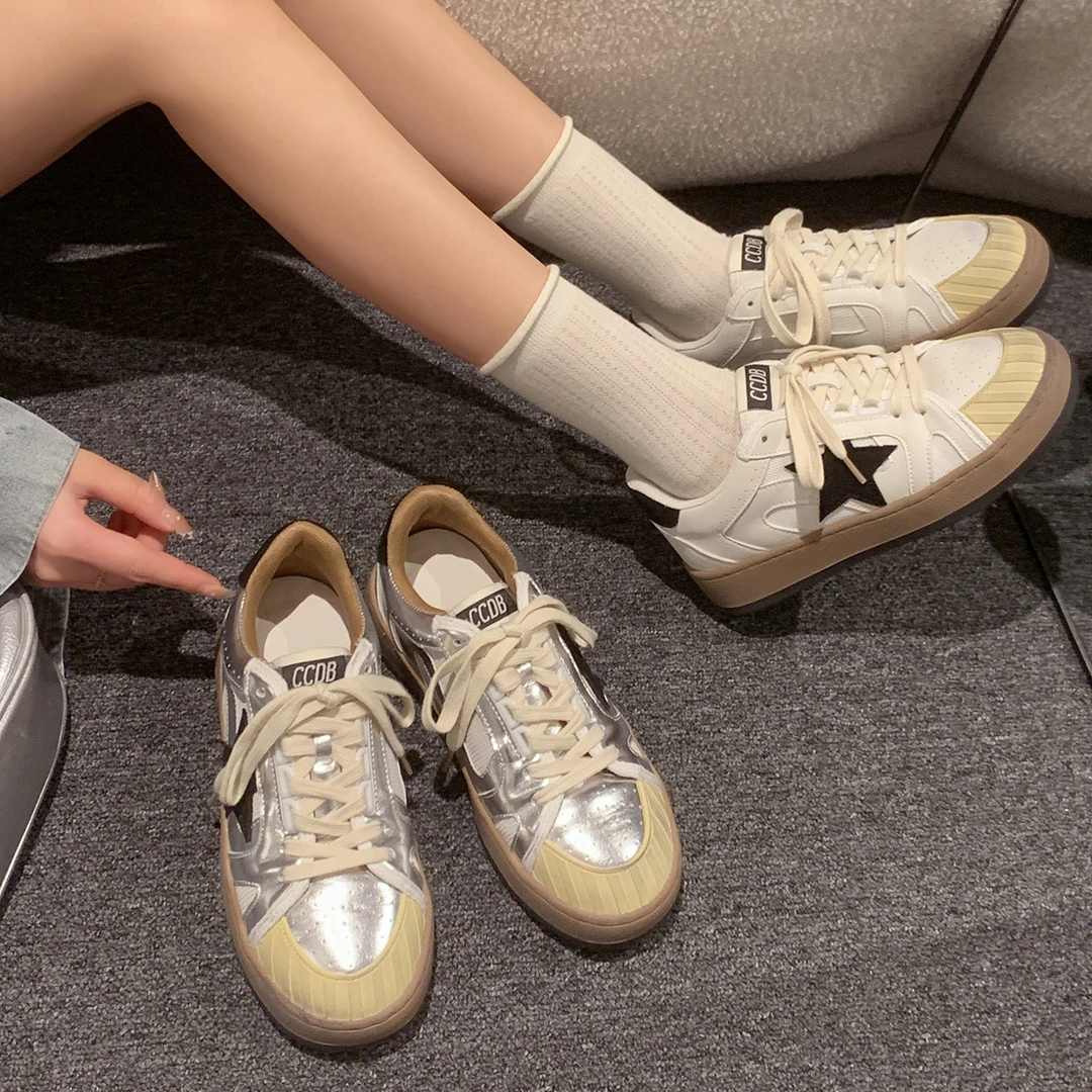 贾不假板鞋女2025新款夏季轻便时尚百搭潮牌高级感小个子厚底鞋子