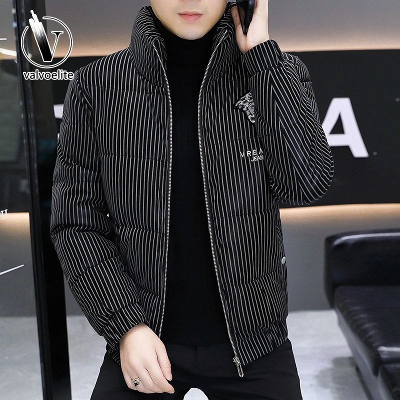 VALVOELITE2024男棉衣修身韩版加厚冬季保暖棉服外套潮牌上衣男装