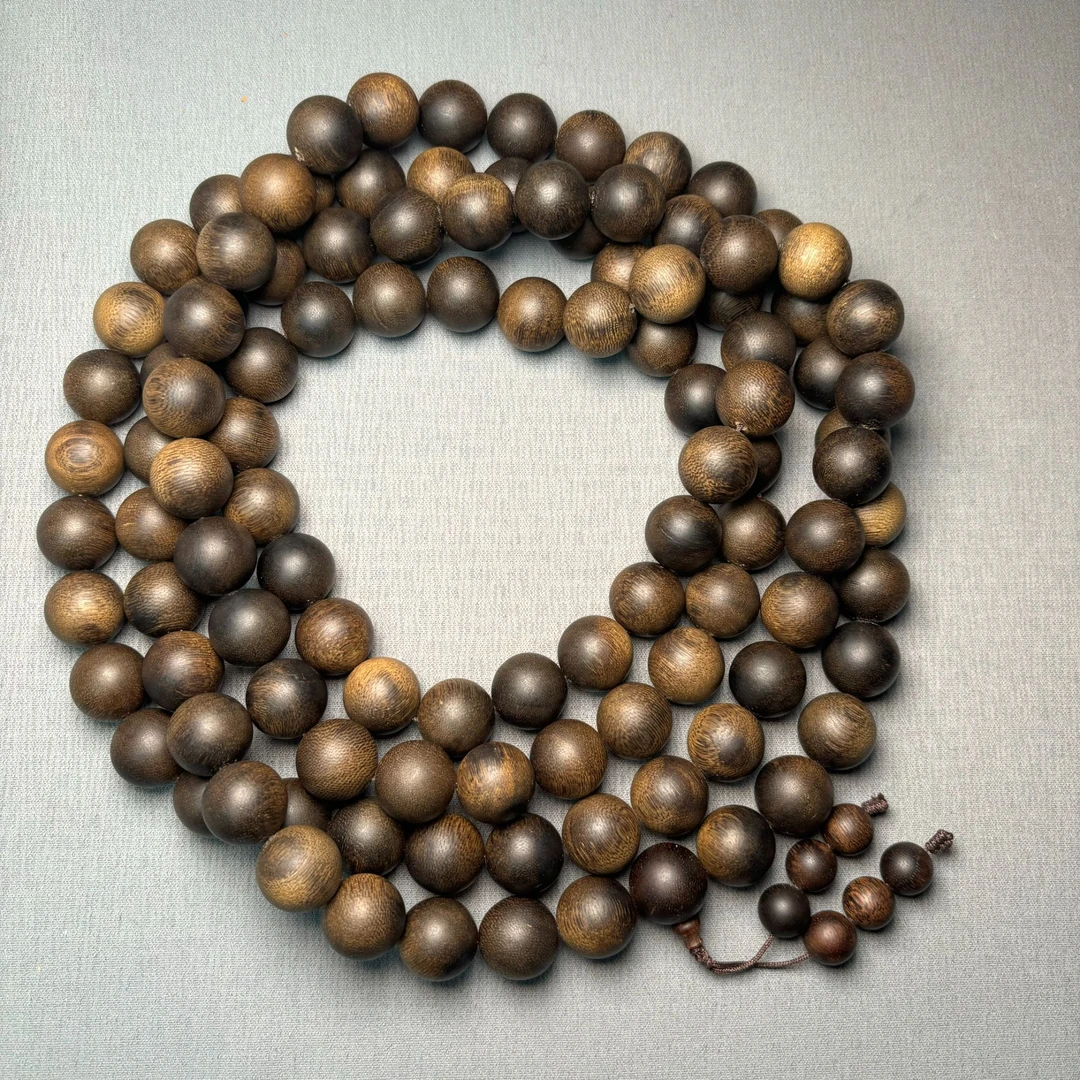 YDX081 沉香大圆珠项链尺寸约18mm 多样性发一件