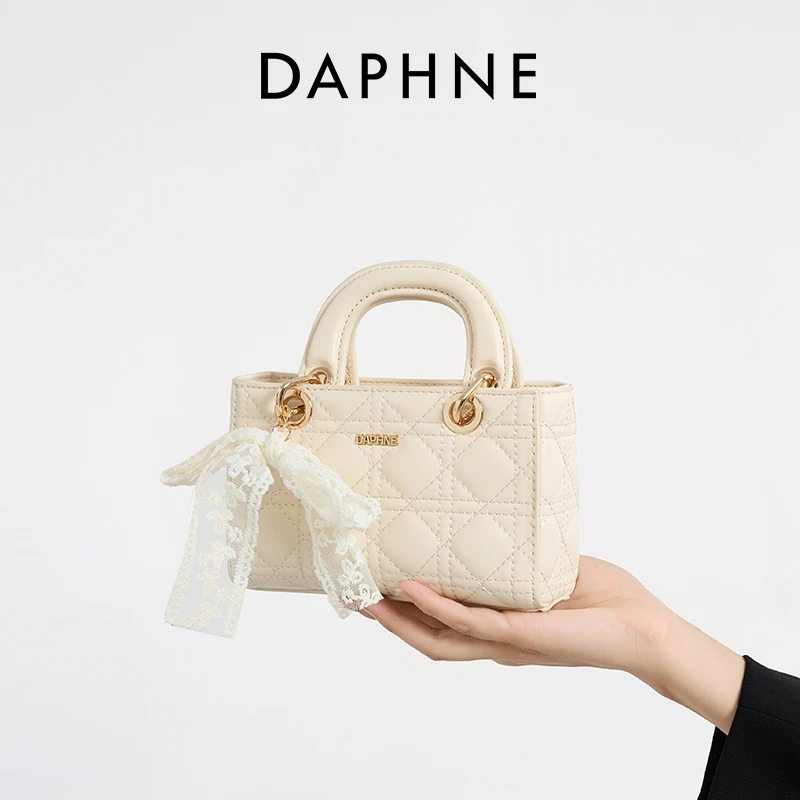 Daphne/达芙妮2025上新 轻奢百搭时尚气质质感链条菱格单肩包包女