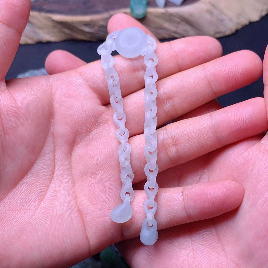 定制翡翠未镶嵌笑****生手链