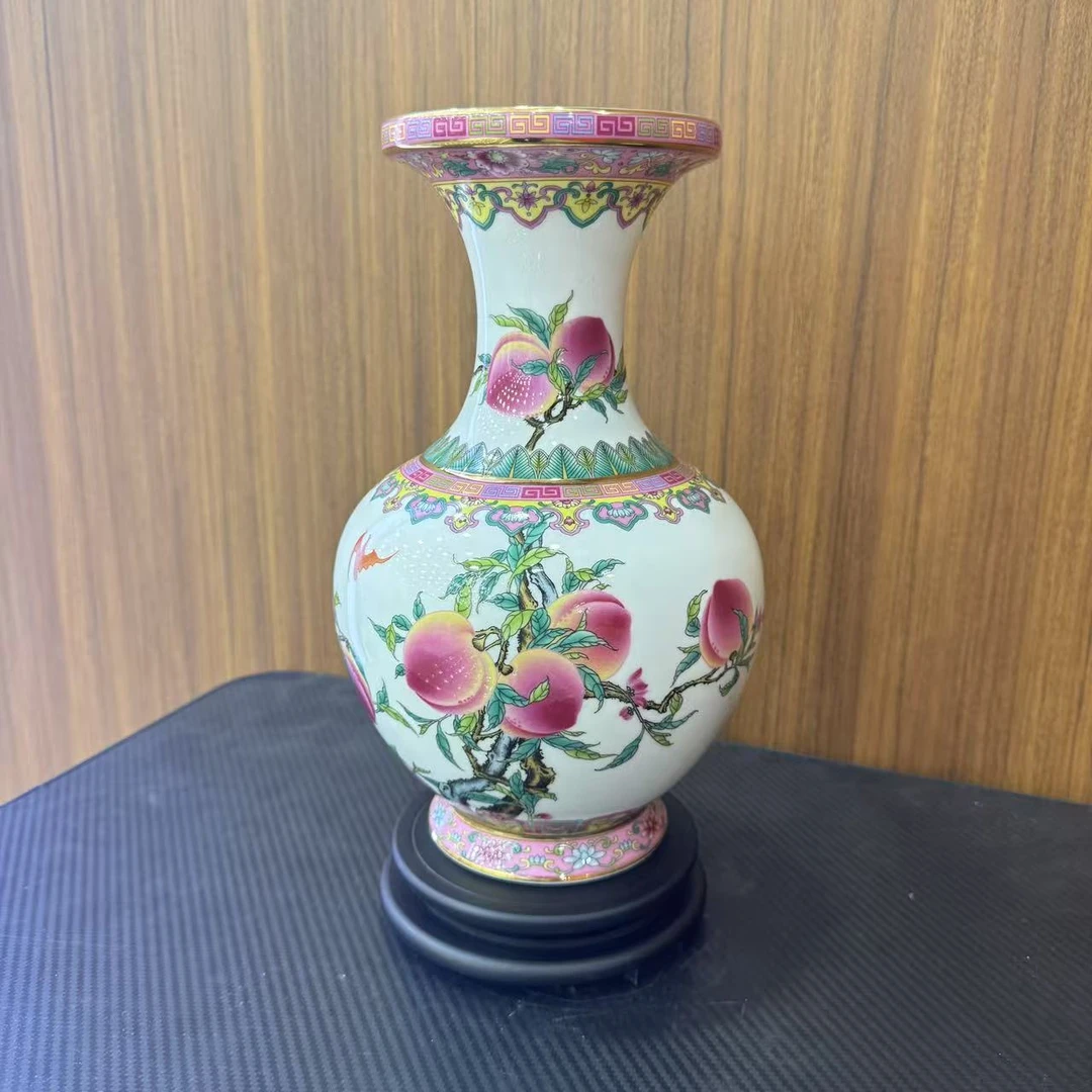 【百善瓷业】九桃赏瓶礼盒装-GH