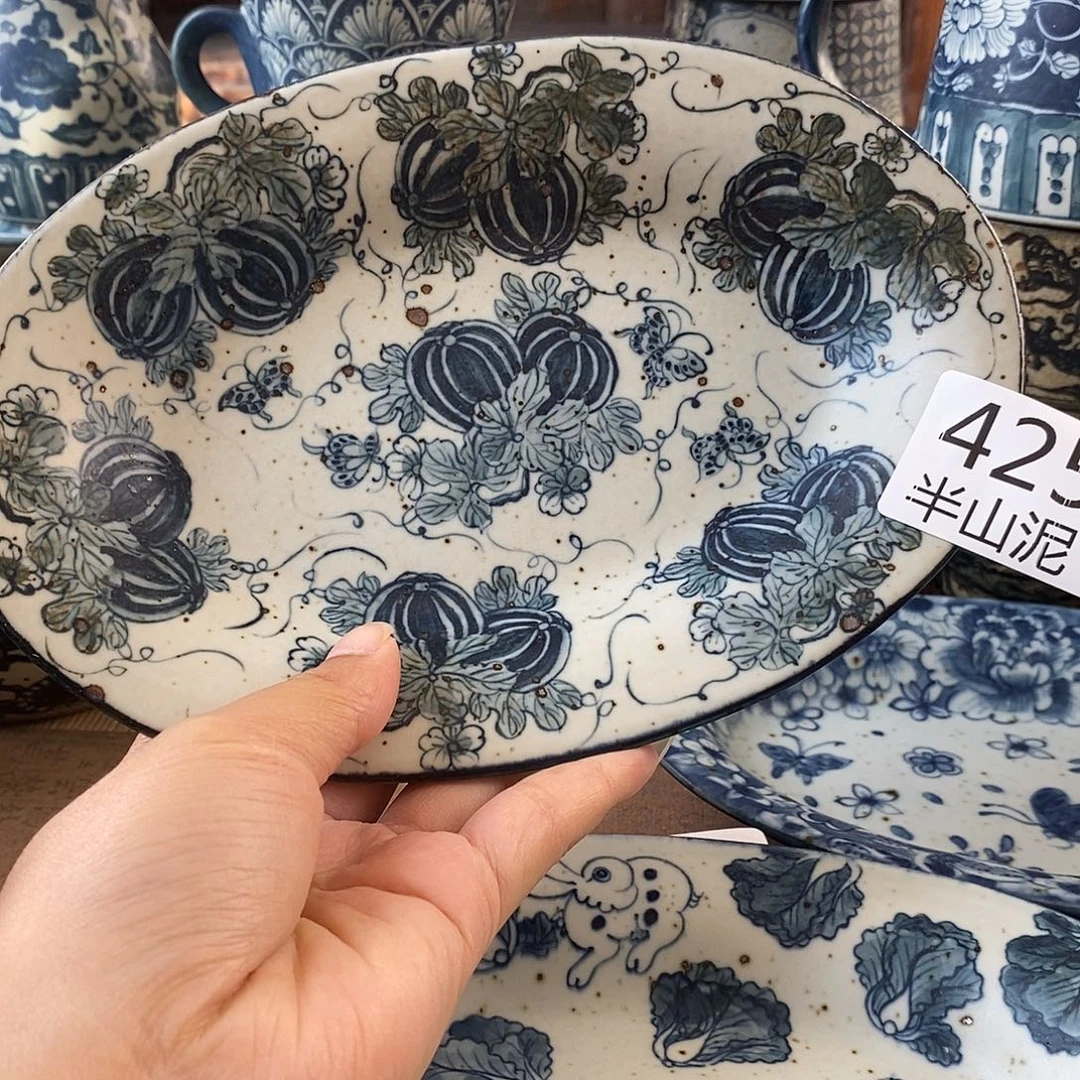 手工手绘青花高温陶瓷