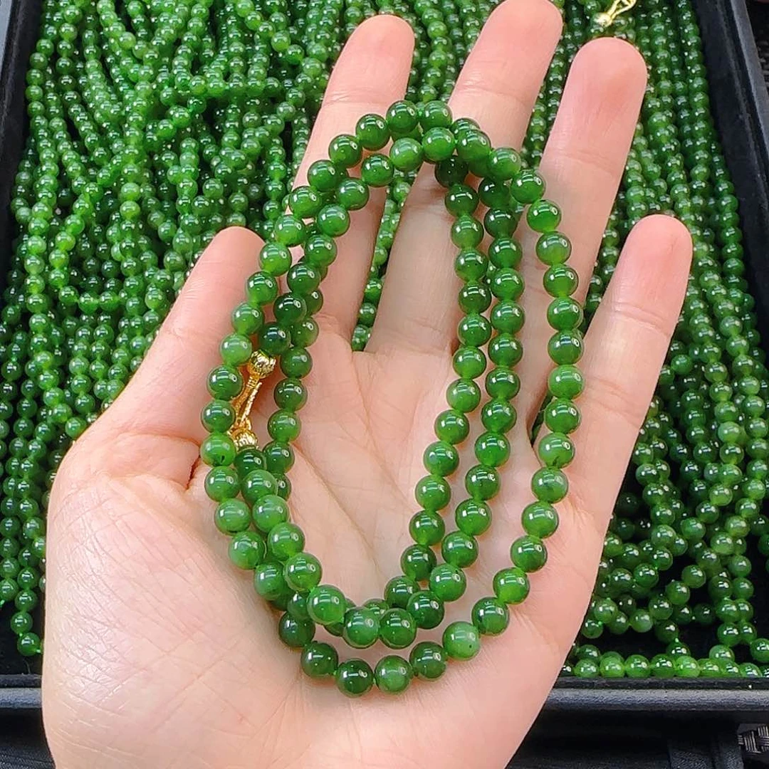 颈饰未镶嵌和田玉碧玉万能链卡6