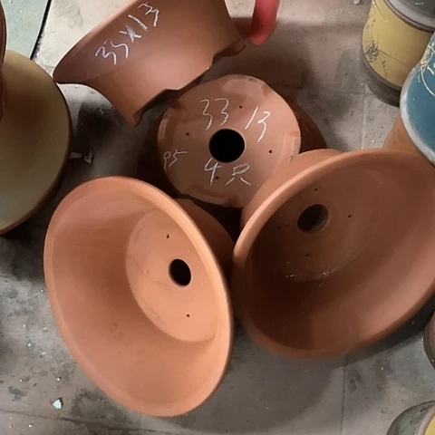 紫砂花盆四角碗盆4只