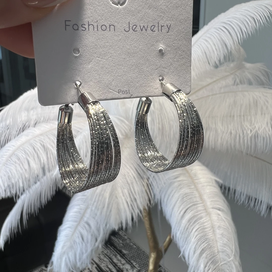 铜合金耳饰 欧美几何形日韩气质耳环时尚复古欧若智性风轻奢