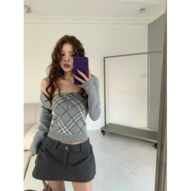 早秋季新款显瘦背心内搭薄款修身开衫上衣气质时尚收腰半身裙套装