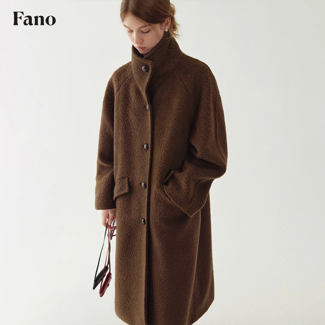 【现货48h】范洛美拉德色系“混纺毛呢 感版型”毛呢大衣FD24W344