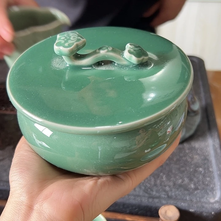 龙泉云间青瓷小米茶器