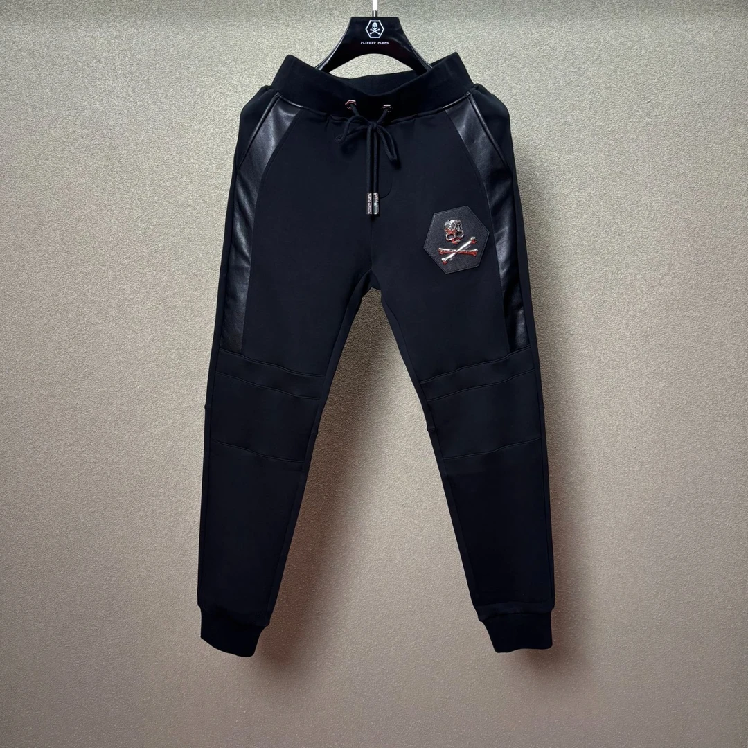 PLIPHPP PLEPN正品PP修身拼皮高端男士显瘦卫裤K5516