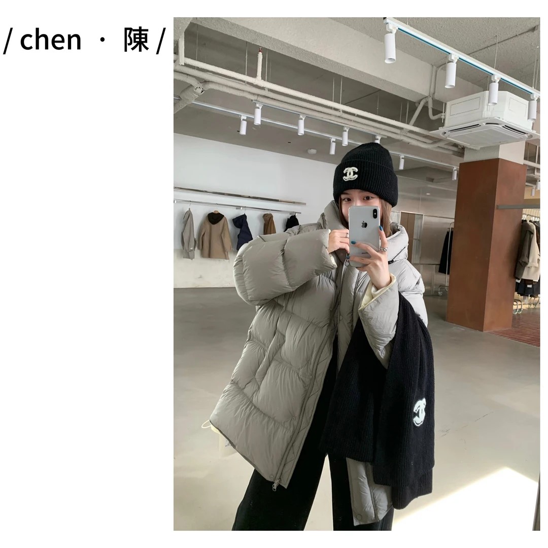 chen·陳时髦【云朵泡芙】保暖连帽羽绒外套