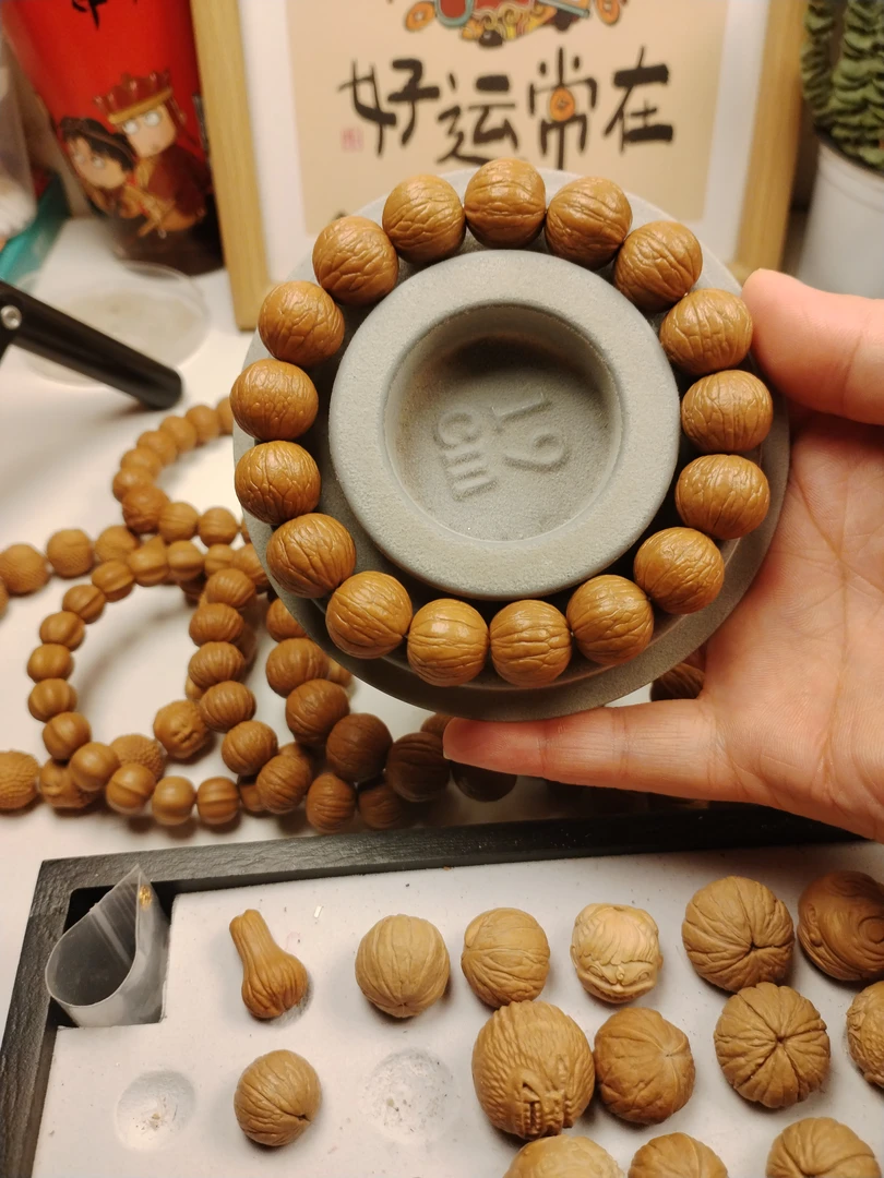 猴头核桃聚宝盆原皮高油高密原皮原色全品无暇高订款