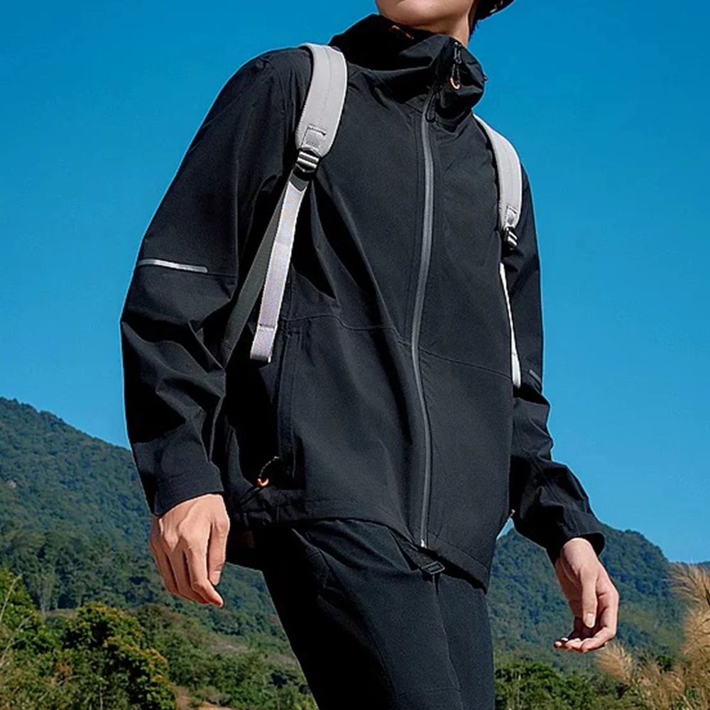 tlz男士轻便舒适防风防水薄款连帽冲锋衣外套