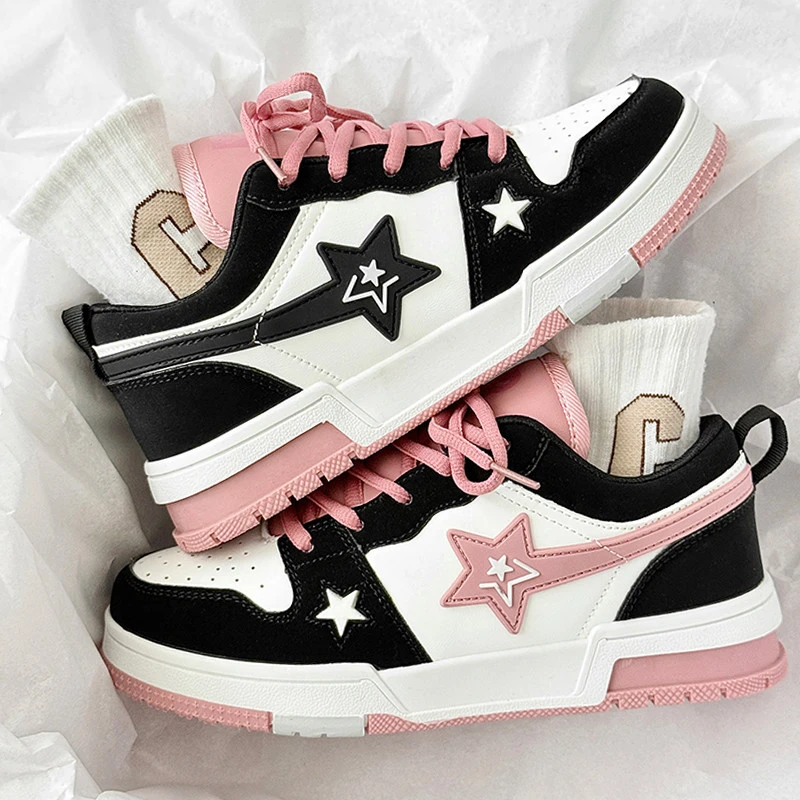 板鞋男2025新款夏季透气百搭ins潮流学生粉色鞋子低帮德训鞋