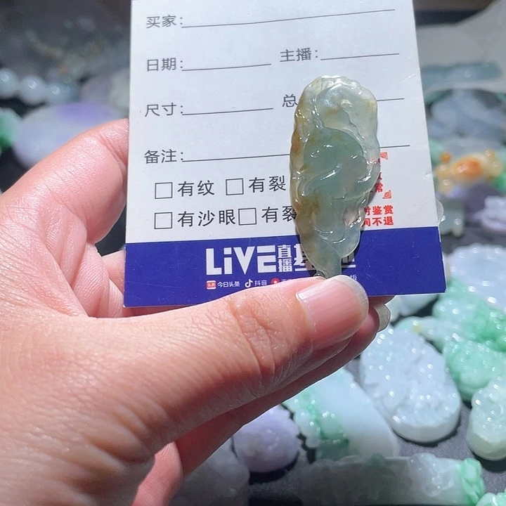 翡翠未镶嵌颈饰天