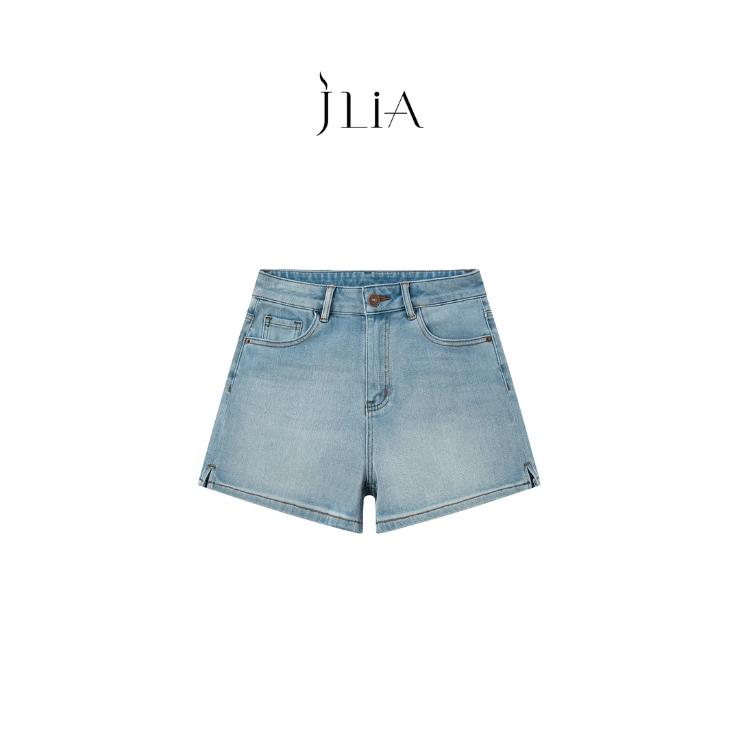 JLIA -1035夏季新款百搭简约蓝色牛仔短裤