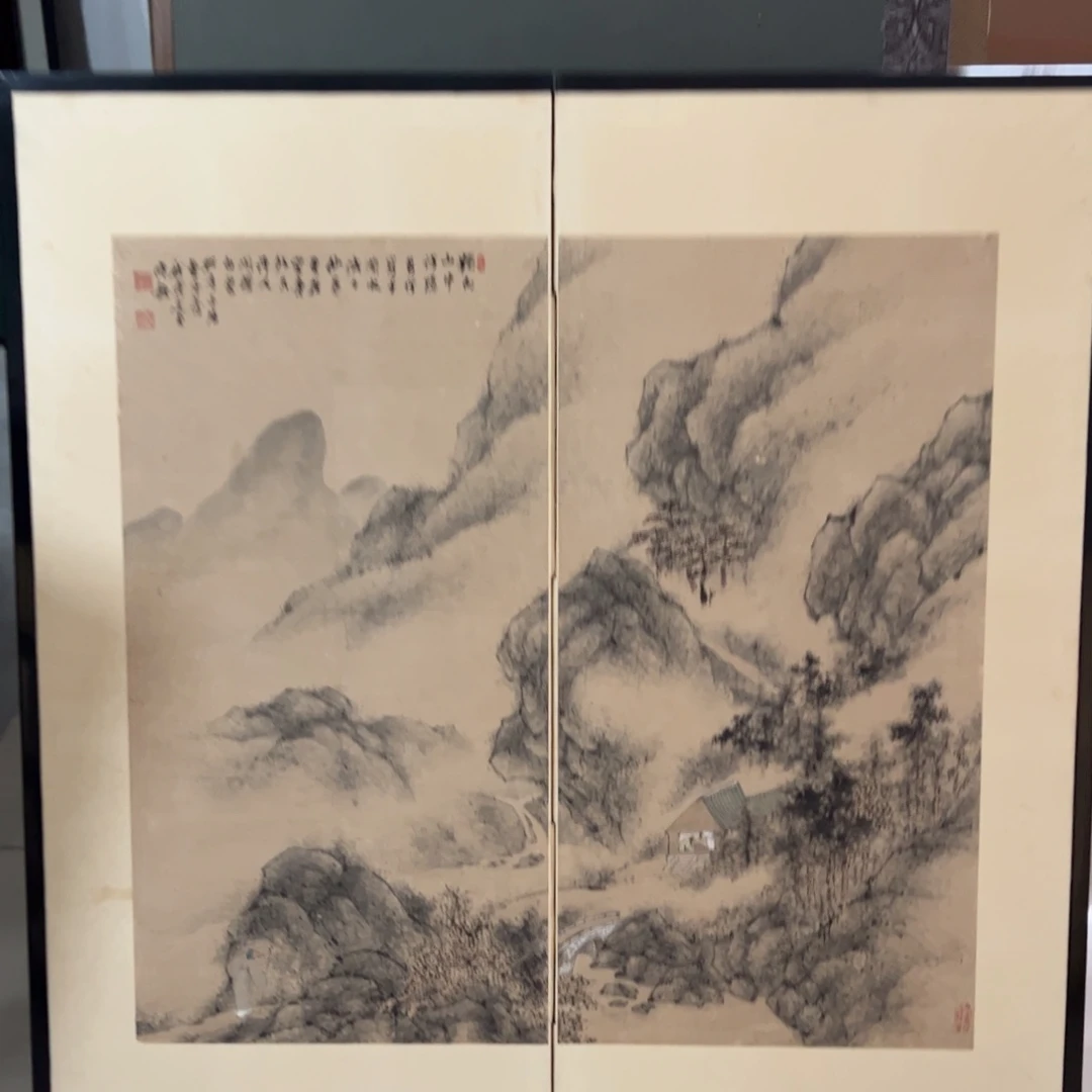 绘画屏风框画茶空间设计生活美学