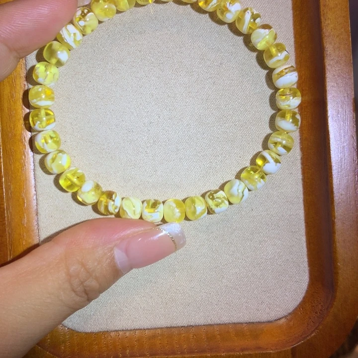 琥珀颈饰未镶嵌手串