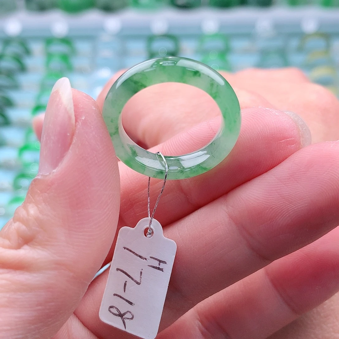 翡翠戒指未镶嵌A货缅甸翡翠