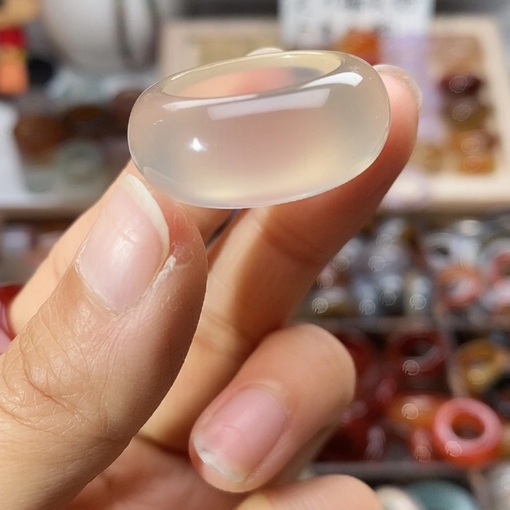 玛瑙/玉髓未镶嵌戒指A 66不退换港20内径19