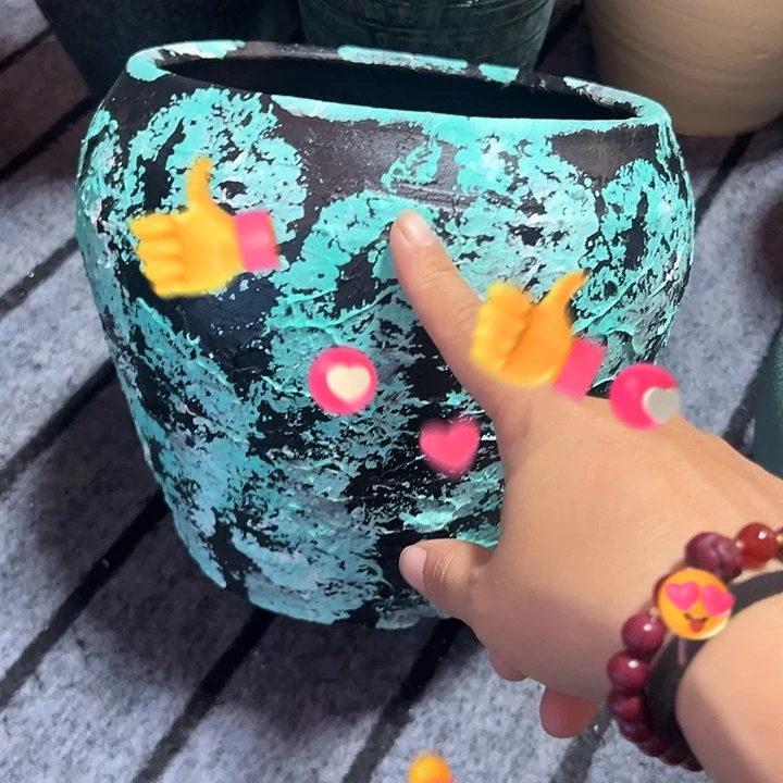 粗陶盆有孔高19口19