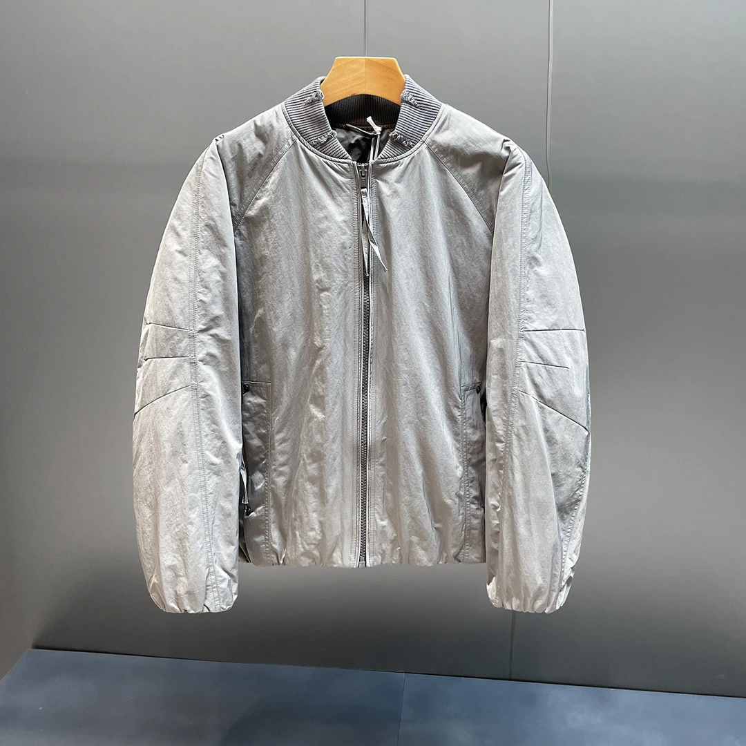 冬季男士简约轻薄羽绒服男保暖鸭绒棒球领外套时尚百搭休闲上衣男