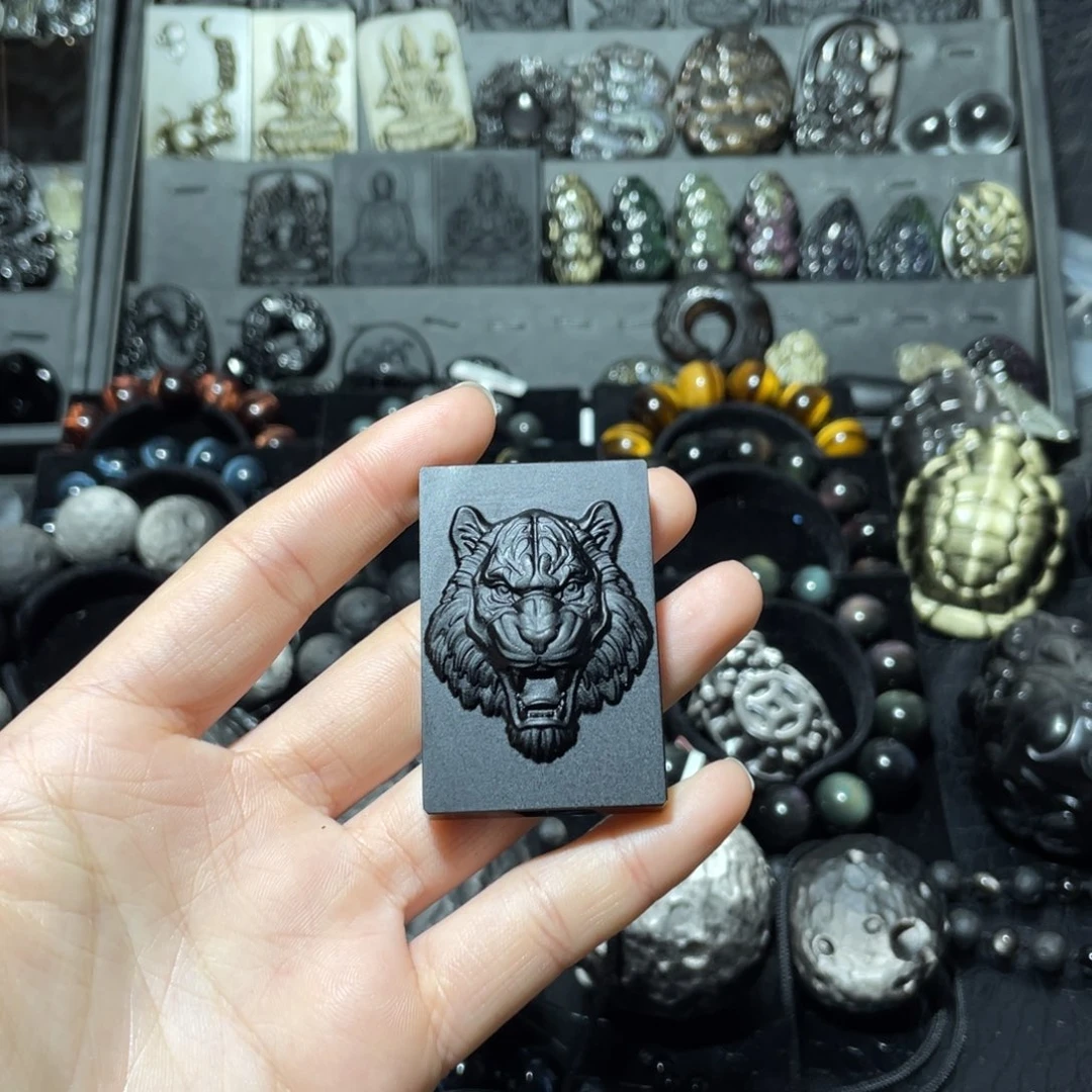 L***廖定制黑曜岩未镶嵌