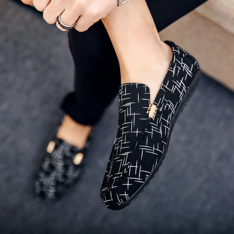 豆豆鞋男士款2025新款爆款懒人一脚蹬透气夏季百搭软底社会开车鞋