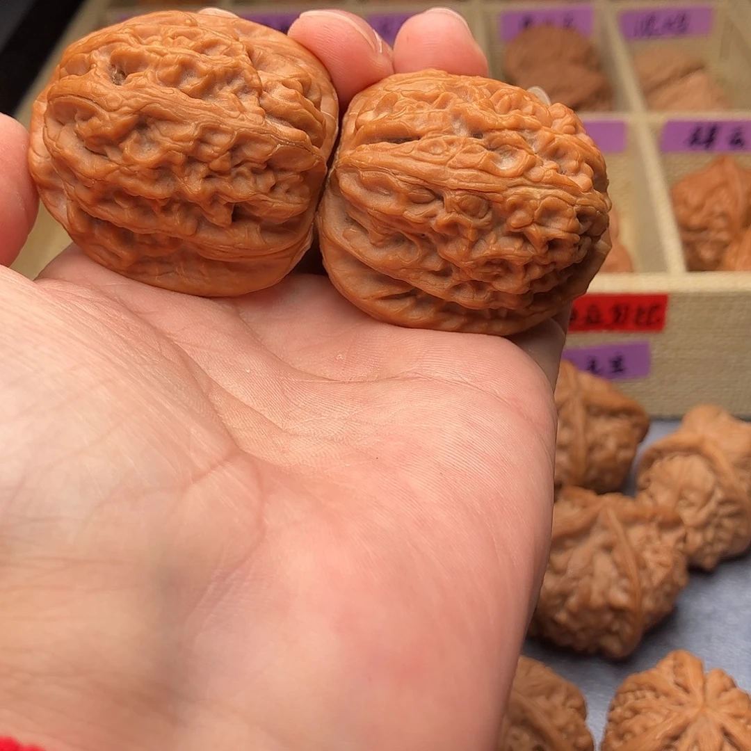 文玩核桃把件红锦鲤43（头货精品