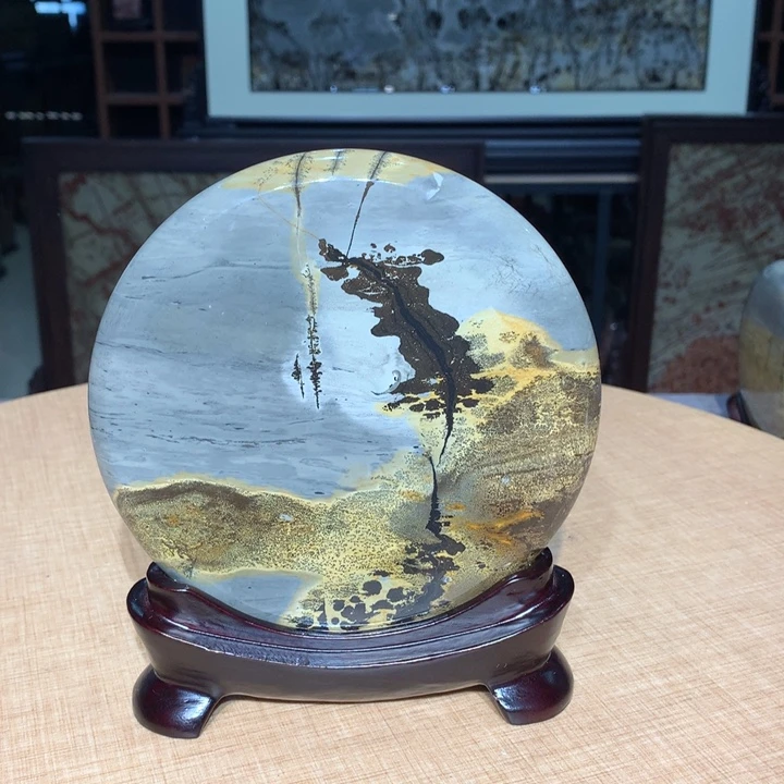 广西国画石摆件，观赏收藏