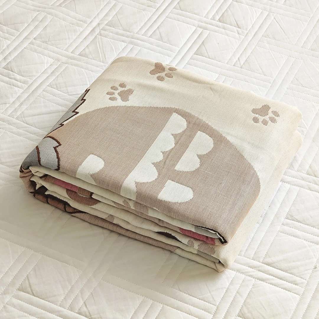 【京かわ会社】多层纱布面包被150*200cm 牛仔长颈鹿