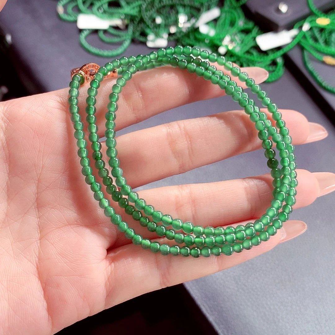 翡翠未镶嵌毛衣链