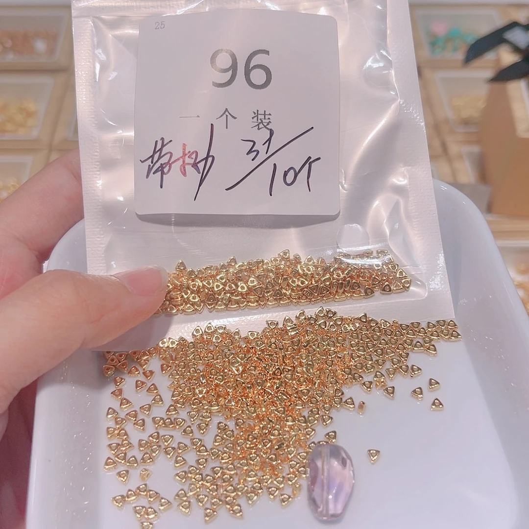 紫晶珠宝半成品银S925镀金镶嵌96