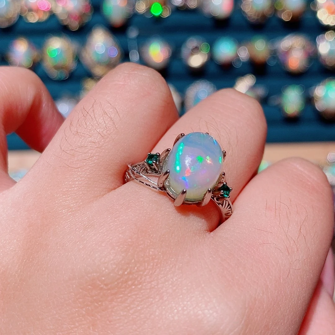 欧泊银S925镶嵌戒指