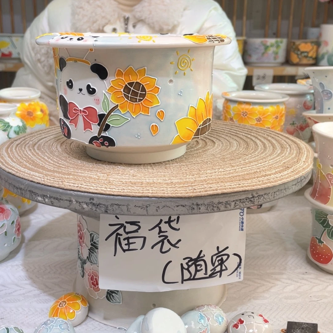 手绘手工制作陶瓷口13高10