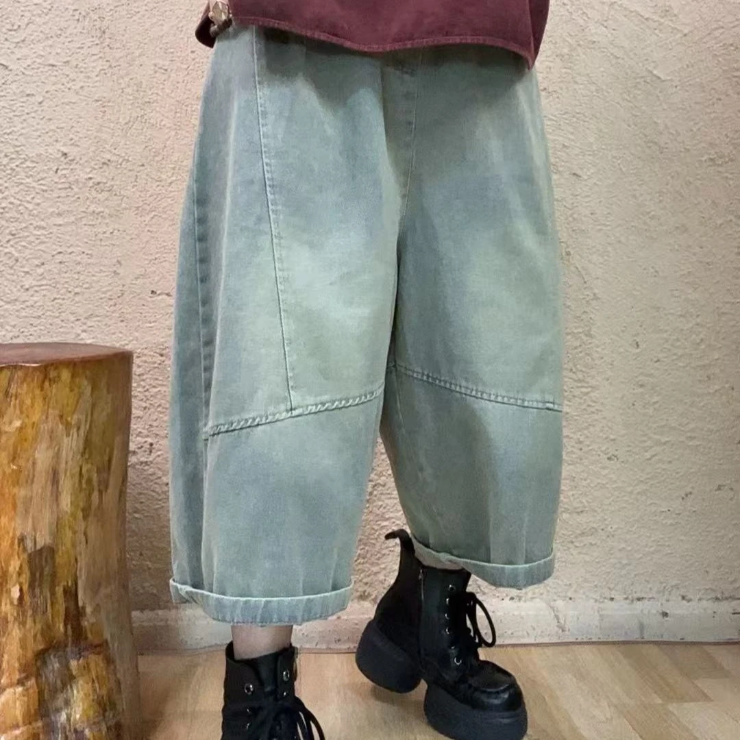 啵啵CM8812后面大口袋百搭牛仔裤