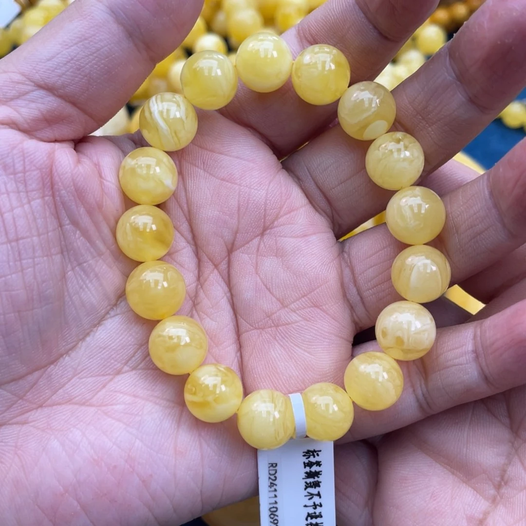 琥珀裸石未镶嵌琥珀蜜蜡10m m