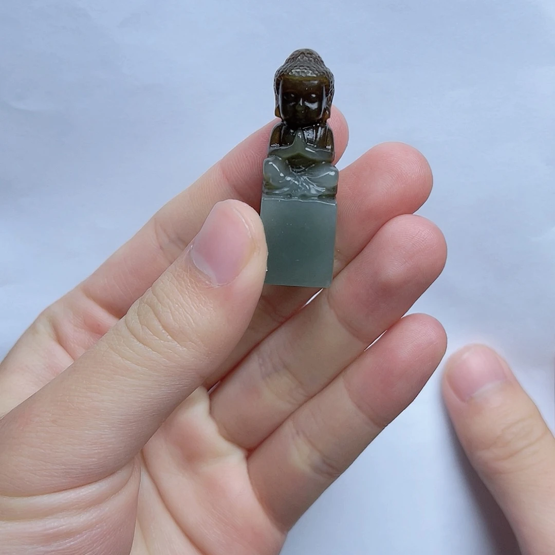 和田玉印章k k未镶嵌.****菜