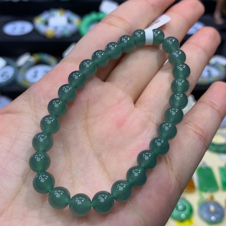 未镶嵌手链翡翠鈈*染翡翠