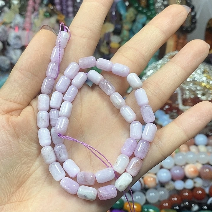 未镶嵌玛瑙/玉髓珠宝半成品漏：天然紫磷灰卡6*9mm