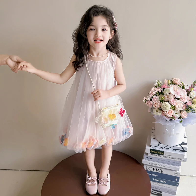 女童夏装连衣裙2025新款洋气小女孩公主裙3-6岁时髦宝宝夏季裙子