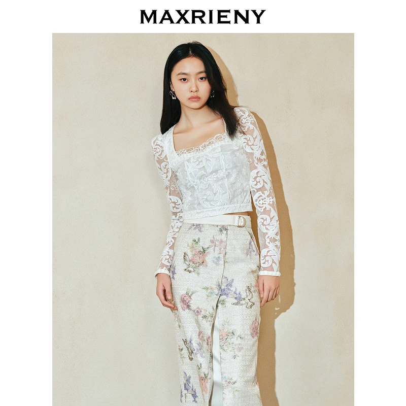 【诗语专属】MAXRIENY春蕾丝衫新款