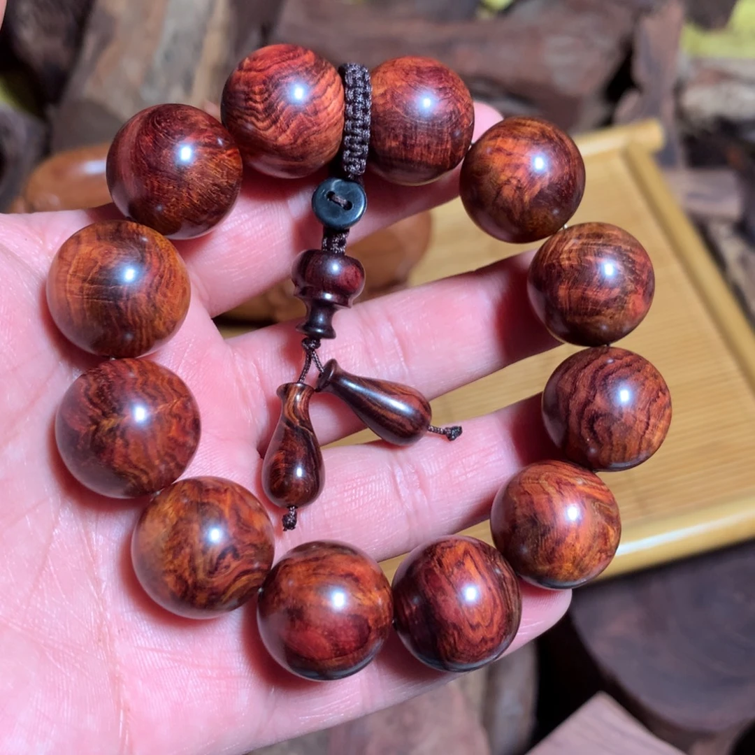 八***度黄花梨/降香黄檀手串回血串海南黄花梨老料