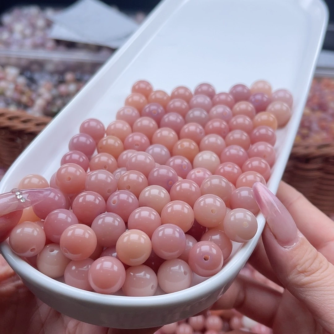 白玉菩提吊坠a12mm/50+5颗紫粉