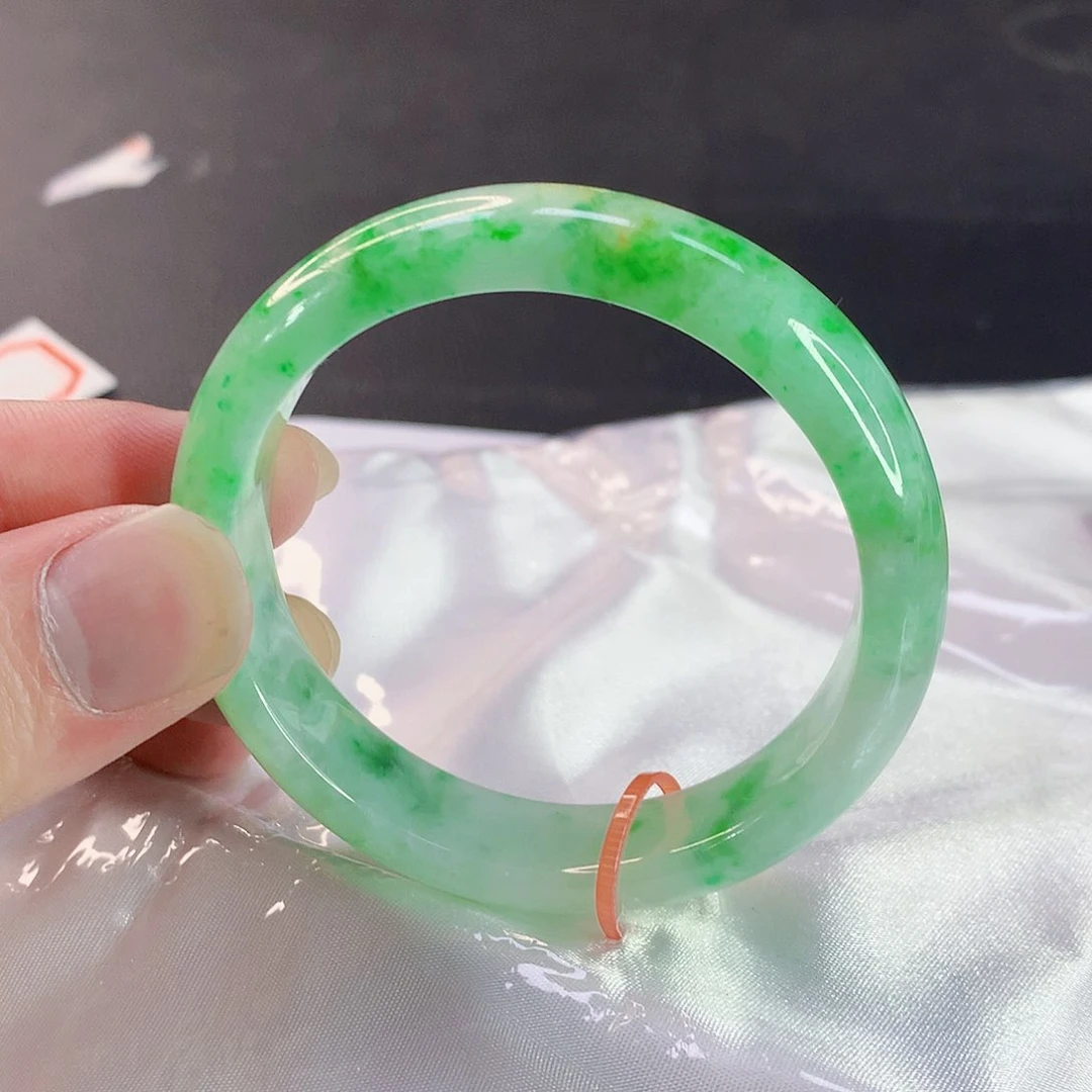 翡翠手镯未镶嵌128缅甸天然翡翠A货