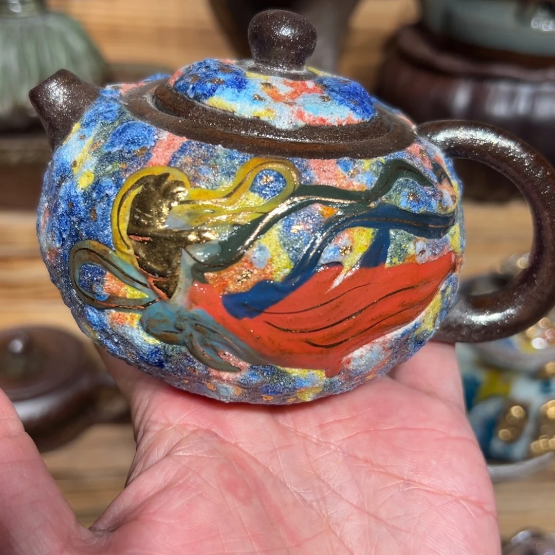 复古风格老陶泥系列茶盘茶具摆件